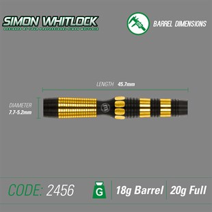 Simon Whitlock Onyx Softip  90% NT 20 gram fra Winmau